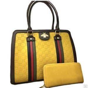 Beautiful Charming Bee Handbag and Wallet set